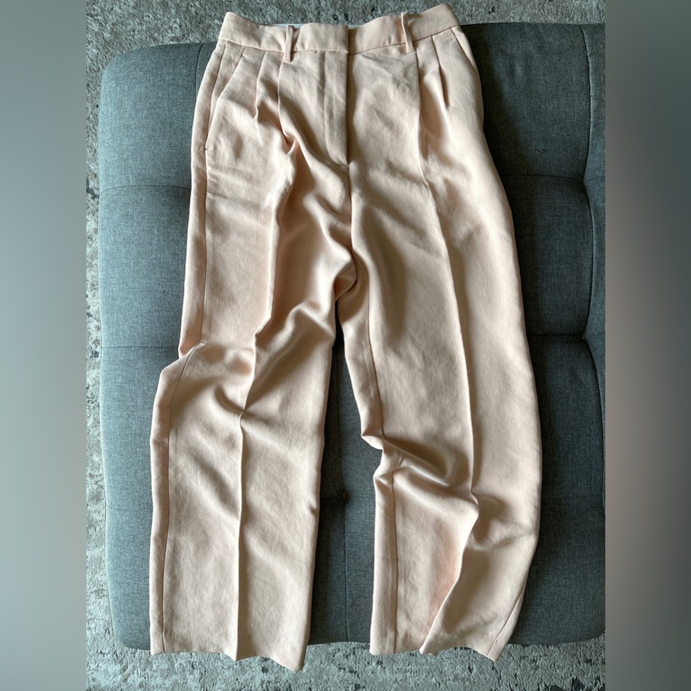 Aritzia Wilfred High Rise Crepe Carrot Crop Pants (coral/size 6)